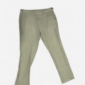 Corridor Men’s Linen/Cotton Blend Greens Pants